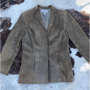 100% leather 90s tie back jacket